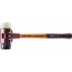 Halder-3028.060-maza de goma + nylon simplex ø 60 mm