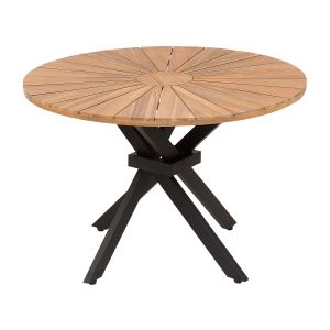 Mesa de jardín cissone 110 cm 110 cm madera de acacia marrón