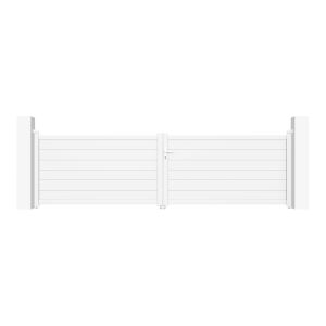 Puerta batiente automática blanca eiger 4m h.115cm + motor ranger b150