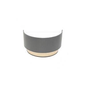 Aplique kandy 1xE27 natural/gris 17x30x15 cm