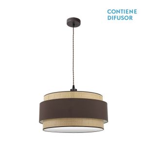 CoLGante kandy 3xE27 natural/marron regx60x60 cm