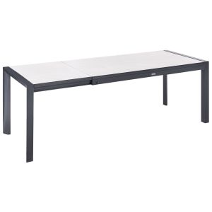 Mesa de jardín extensible binasco 160/220 cm 90 cm beige
