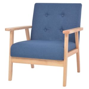 Sillón de tela azul qweo1895