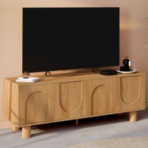 Id market mueble de tv archie 4 puertas 140 cm de madera para colocar