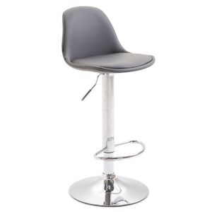 Taburete de bar moderno - gris - polipiel - metal
