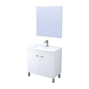 Mueble de Baño con 2 Puertas y Espejo 80x80x45 cm - no incluye lavabo