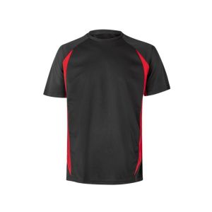 Velilla camiseta t‚cnica bicolor s negro/rojo
