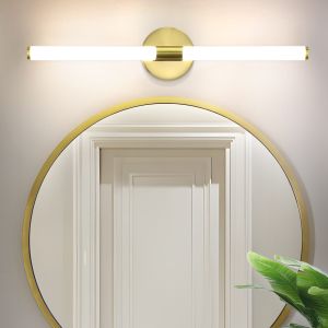 Nettlife lámpara de pared para baño LED dorado 60x12