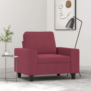 Sillón de tela rojo tinto 60 cm qweo7471