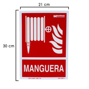 Cartel fluorescente manguera 30x21 cm.