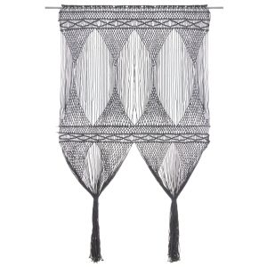 vidaXL cortina de macramé algodón gris antracita 140x240 cm