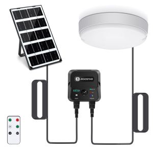 Aigostar luz solar exterior con sensor 35w ajustable 6500k