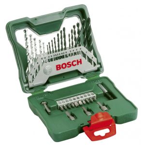 Caja de 33 piezas de taladrado/atornillado para piedra/metal/madera bosch