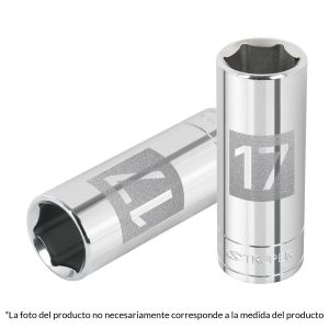 Llave vaso hexagonal larga, cuadro 3/8" - 16 mm