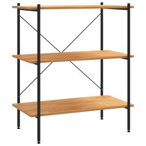 vidaXL estantería de 3 niveles negro y roble 80x40x92 cm