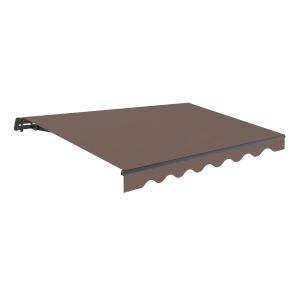 Toldo manual retráctil 2,5x2 topo poliéster