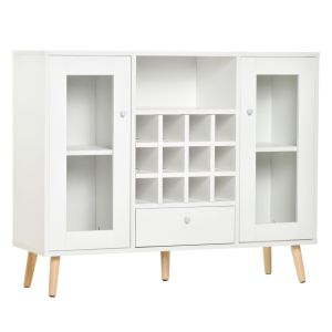 Aparador 100x33x80 cm color blanco Homcom, hogar - muebles de comedor