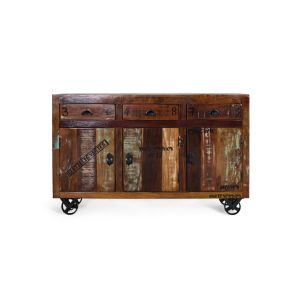Aparador verrier de madera reciclada en color multicolor 140 cm
