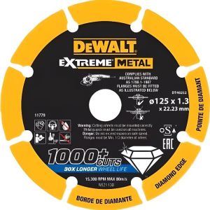 Disco de diamante para metal extremo metalmax 125 mm dewalt dt40252