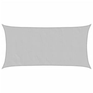 vidaXL toldo de vela poliéster oxford 100% gris claro 3,5x2 m