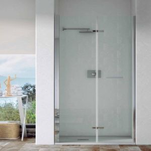 Mampara de ducha frontal segno 2 hojas plegables antical - 95cm