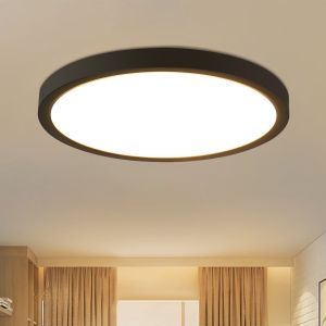Nettlife lámpara de techo LED blanco frío 15 w negro diámetro 22 cm