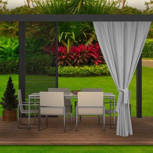 Cortinas para exterior, cortinas para balcones 1x155x200cm gris