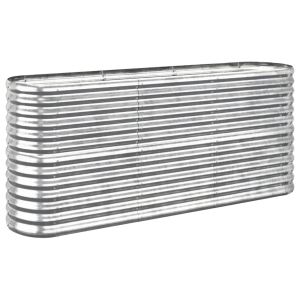 vidaXL jardinera arriate acero galvanizado plata 152x40x68 cm