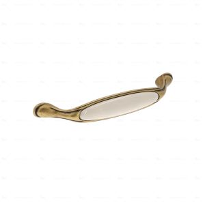 Tirador mueble en zamac y porcelana 76 dist entre ejes 128mm lote de 25