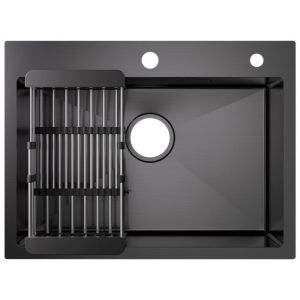 Fregadero de cocina - cecipa max - 60x45cm - acero inoxidable - gris oscuro