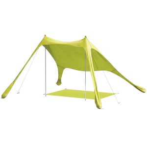 Toldo de playa 208x200x200 cm aluminio, poliéster color verde Outsunny
