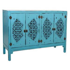 Aparador de madera azul 120x40x86,5