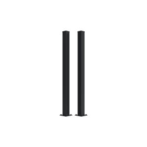 Juego 2 postes hierro carmo 10x10 cm 165 cm negro