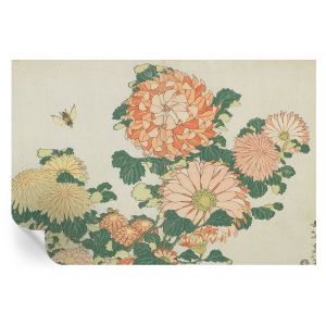 Papel pintado autoadhesivo flores de crisantemo 104x152 tulup