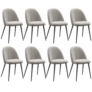 Sillas de comedor 50x52x83 cm poliéster color gris Homcom