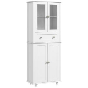 Alacena de cocina 61x35x168.5 cm mdf color blanco Homcom, hogar - cocina