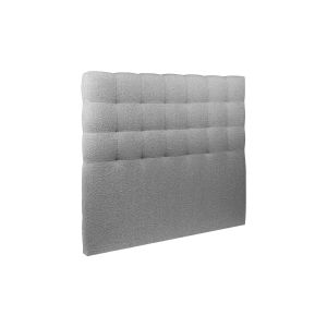 Cabecero acolchado de 150 cm - tejido rizado gris - gris