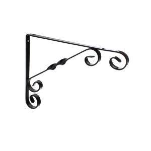 Escuadra de balda rei 1475 | 12x180x230 mm | negro | 6 uds. | acero