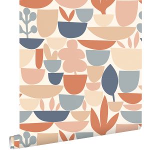 Estahome papel pintado cerámica y plantas 50 x 900 cm 131073