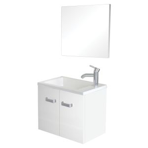 Ondee - lavamanos epice - con espejo - 50cm - blanco lacado