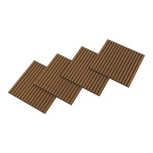 Set de 16 paneles acústicos vang 3d 5,76 m² lamas lineales teca [neu.holz]