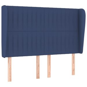 vidaXL cabecero con orejas de tela azul 147x23x118/128 cm