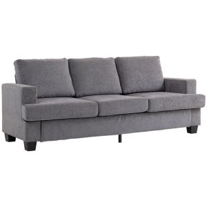 Sofá 3 plaza 213x82x90 cm chenilla color gris Homcom