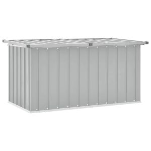 vidaXL caja de almacenaje para jardín gris 129x67x65 cm
