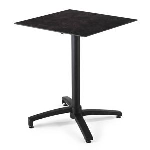 Oviala - mesa de patio abatible de 70 cm en laminado pizarra