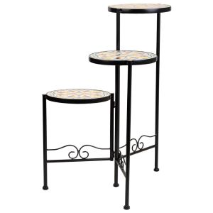 Set 3 soportes de mosaico y metal multicolor
