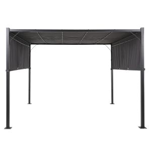 Cenador LED parga 310 cm 310 cm metal gris oscuro