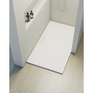 Plato de ducha poalgi - 90x160 cm - blanco - serie shile - extraplano