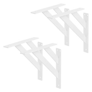 Set de 4x soporte de estante 240x240mm blanco