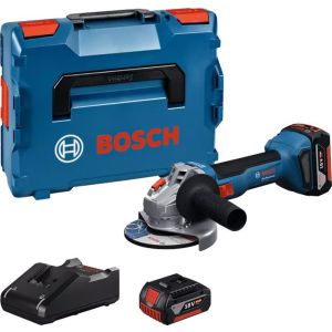 Amoladoras angulares 125 mm - gws 18v-8 - Bosch - con 2 baterías 18v 4.0ah